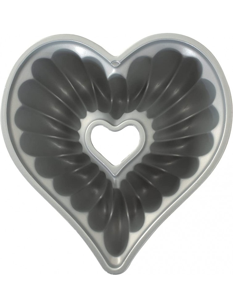 Nordic Ware Elegant Heart Cast Aluminum Bundt Pan 10 Cup Toffee - BXS5A9YY1