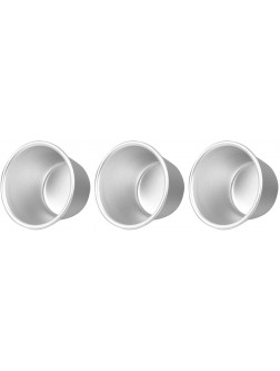 OSALADI Puds Pudding Molds Nonstick Tumblers Popovers Chocolate Molten Pudding Cups Mold Bakeware Aluminum Alloy Cupcake Mold 3pcs 7cm - B07PLXSY3