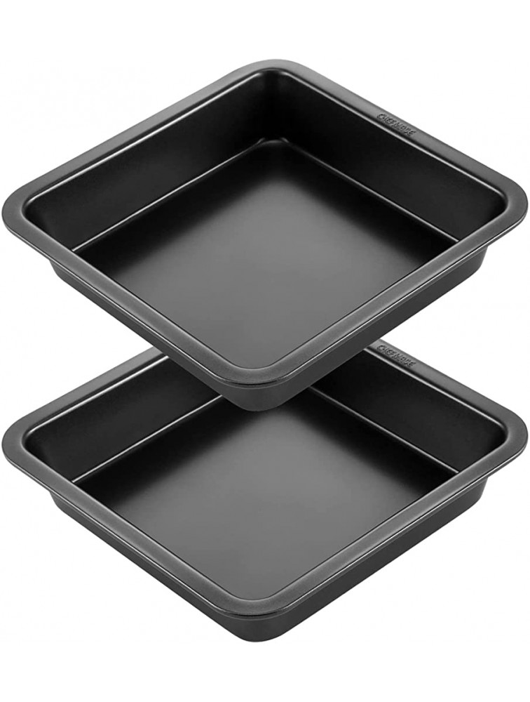 CHEFMADE Nonstick 8 Inch Square Cake Pan Set of 2 - B5WCZ6OWV