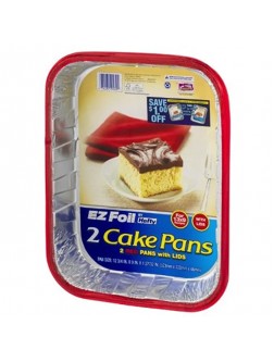 Ez Bake Pan W Cover Size 2 Ct Hefty Ez Foil Party Colors Cake Pans With Covers 13'' X 9'' X 2'' - B9HEED1L8