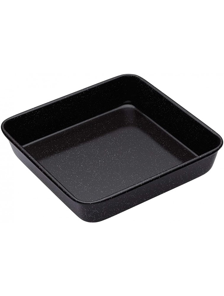 MasterClass MCVITHB13 Square Baking Tin Scratch Resistant and Induction Safe Steel Oven Tray with Vitreous Enamel Coating 23 cm 9 Inch Black - B0P5RYYPE