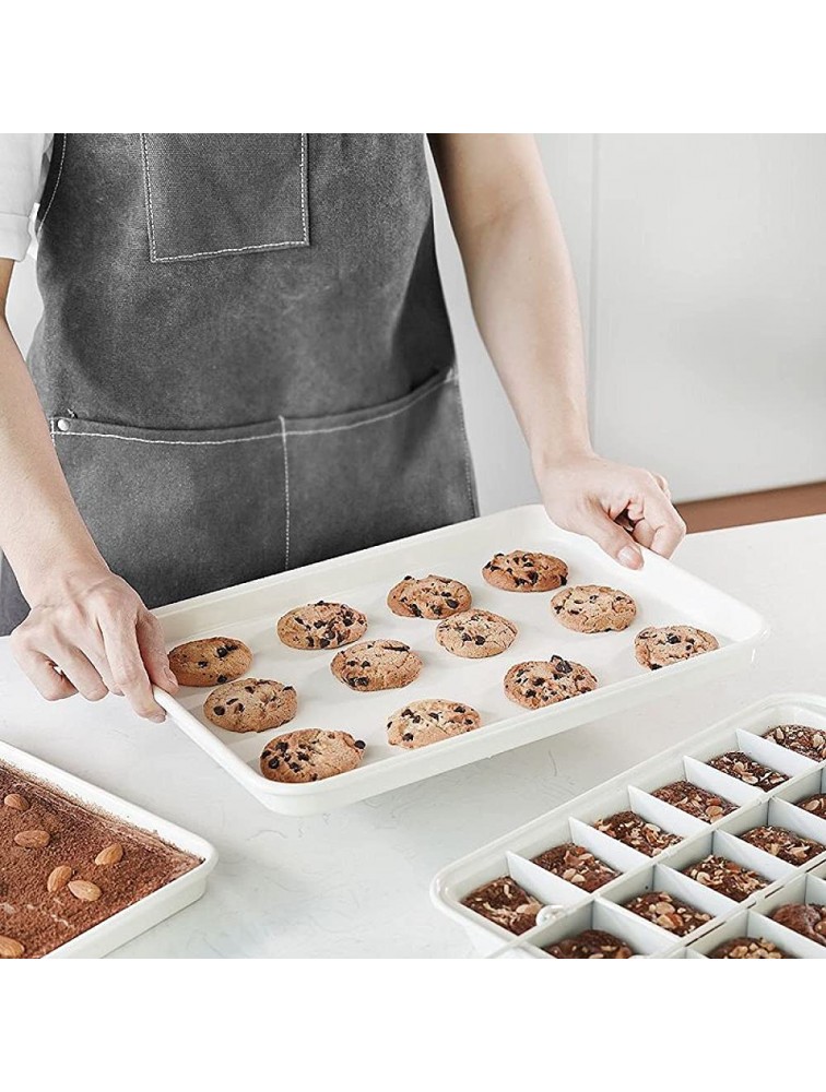MEYYY Brownie Tin Non-Stick Brownie Cake Tin with Divider 18-Cavity Professional Brownie Tray for Baking & Precut Slices Size: 12.2 x 7.87 x 1.57 inch - BOFS6K7VI