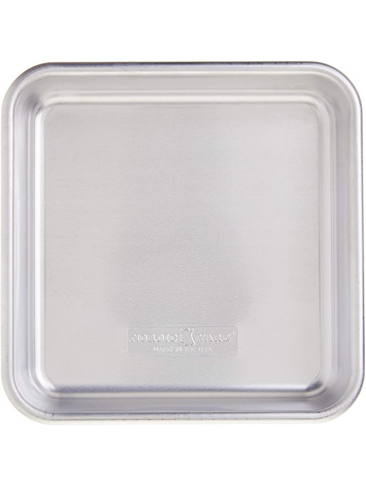 Nordic Ware 47500 Nordic Ware Naturals Aluminum Commercial 8 x 8 Square Cake Pan 8 by 8 inches Silver - BN5509D4H