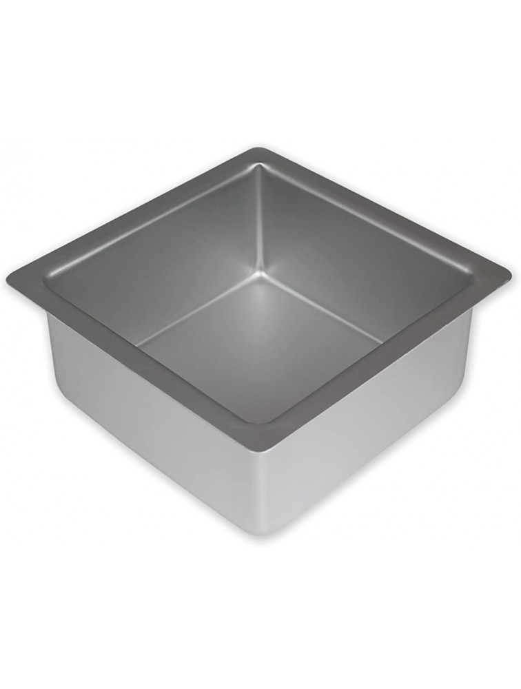 PME Professional Aluminum Square Cake Pan 9 x 9 x 4 Standard Silver - BURIRW3C6