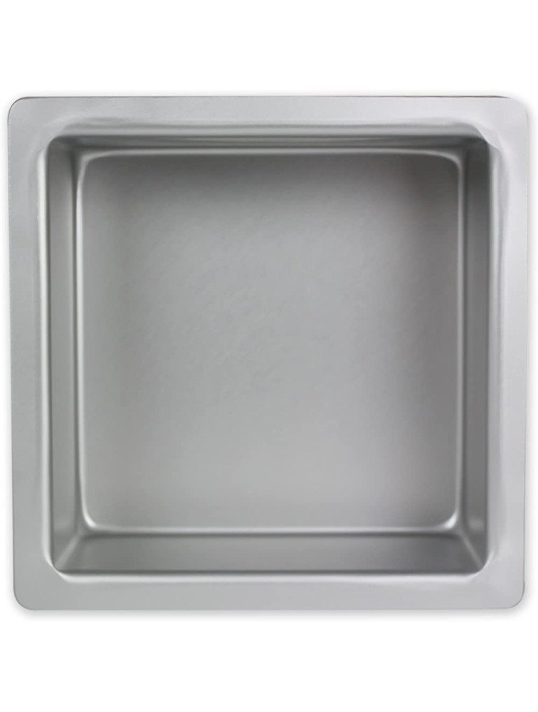 PME Professional Aluminum Square Cake Pan 9 x 9 x 4 Standard Silver - BURIRW3C6