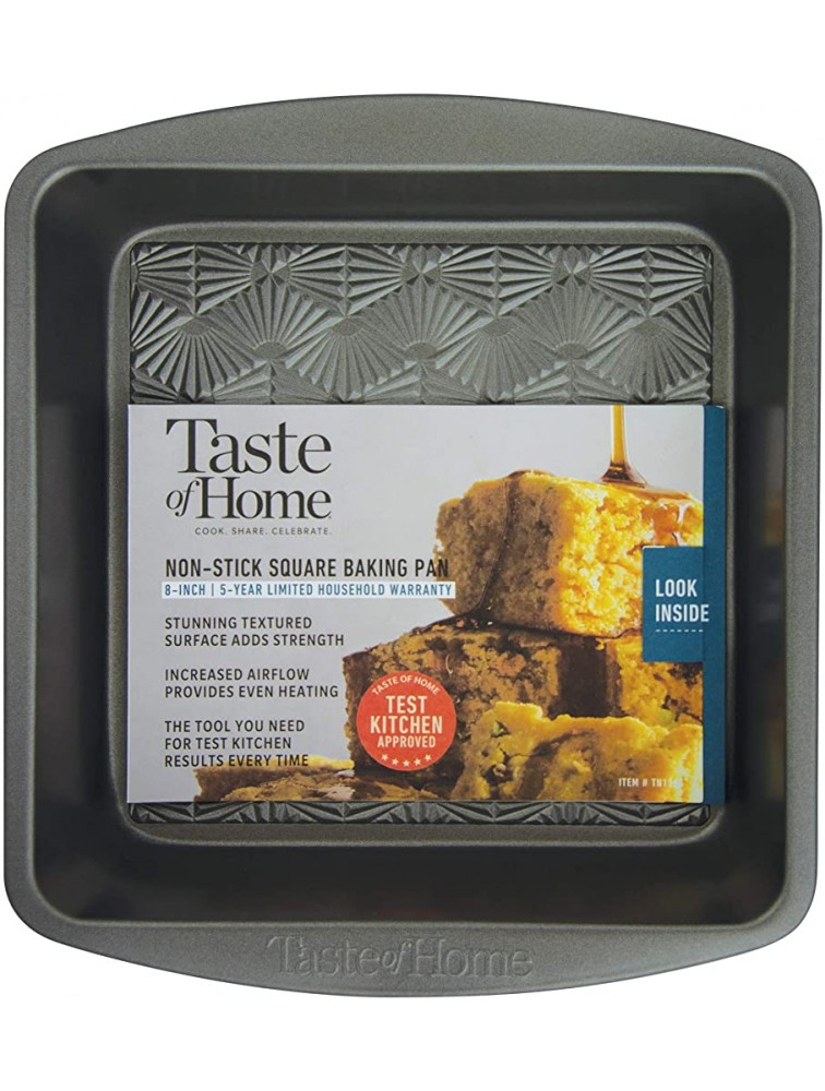 Taste of Home 8-inch Non-Stick Metal Square Baking Pan - B6RFYM1RD