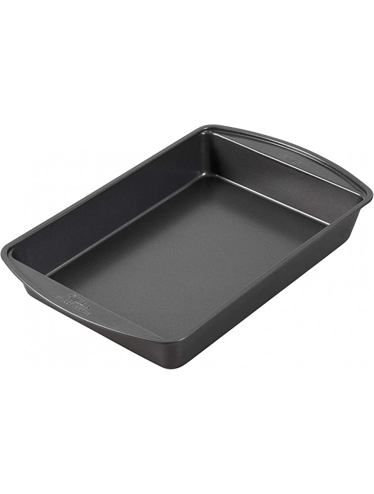 Wilton Perfect Results Nonstick Oblong Cake Pan 13 by 9 by 2-Inch Silver - BG96QAEON