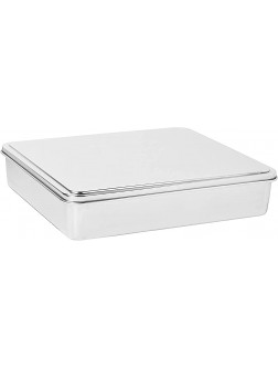 YBM HOME Stainless Steel Covered Cake Pan Silver Small- - B2HFPVL1E