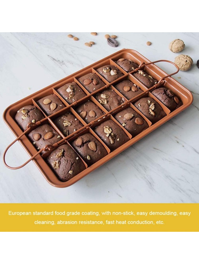 Yinrunx Brownie Pan Non-Stick Brownie Baking Pan with Dividers 18 Pre-slice Brownie Baking Tray Muffin and Cupcake Pan for Oven Baking Brownie Bites，12 X 8x2 inch，square - BTAIO90NF