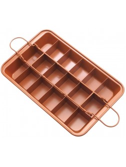 Yinrunx Brownie Pan Non-Stick Brownie Baking Pan with Dividers 18 Pre-slice Brownie Baking Tray Muffin and Cupcake Pan for Oven Baking Brownie Bites，12 X 8x2 inch，square - BTAIO90NF