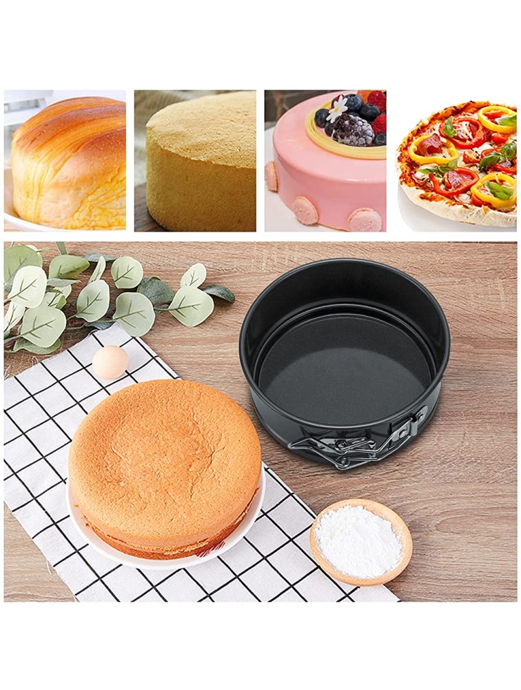 4.5 Inch Mini Springform Pan Set of 5 With 100pcs Wax Paper Small Nonstick Cake Pan for Mini Cheesecakes Pizzas and Quiches - BNKK6OUB0