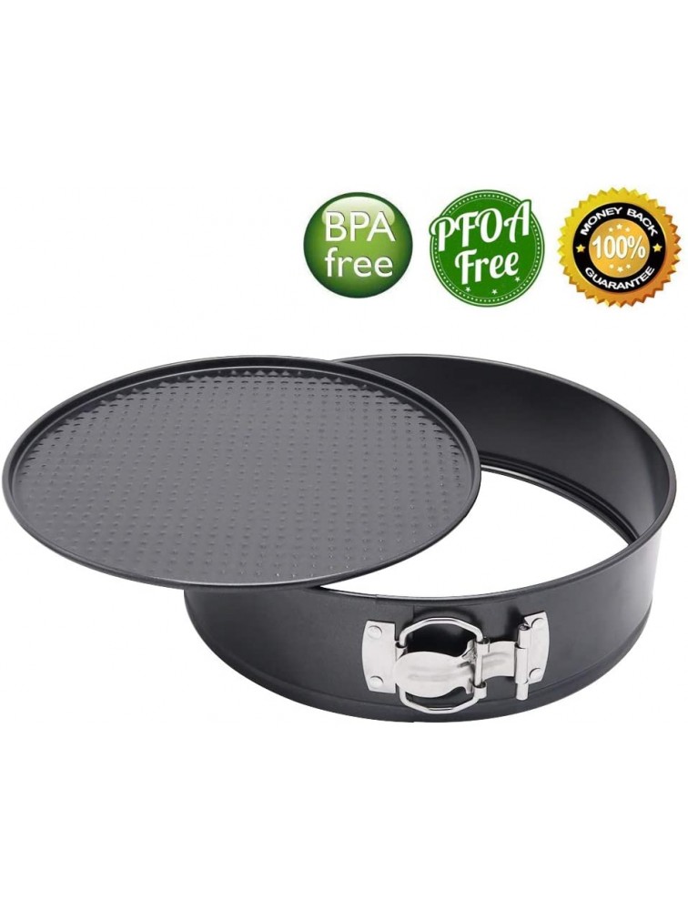 9 Inch Springform Pan Non Stick Cheesecake Pan Round Cake Pan Springform Cake Tin with Removable Bottom and Quick-Release Latch - BW2P895XC