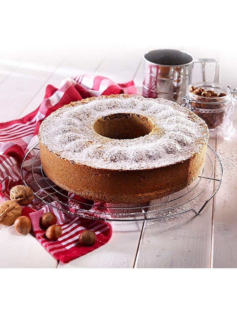 9 Inch Springform Pan Nonstick Bundt Pan Heavy Duty Cheesecake Pan Ice-Cream Cake Pan 2 in 1 with Removable Bottom and Quick-Release Latch with Oven Baking Cake -Gray - B9CKK8PU7