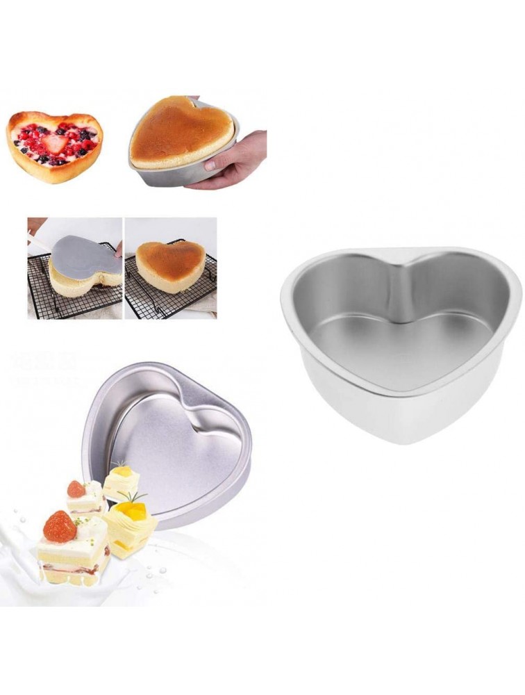 Baoblaze Non-Stick Springform Cake Tin w Removable Bottom Heart Shape Cake Mold Bakeware 6inch - BFQPAY1Y2