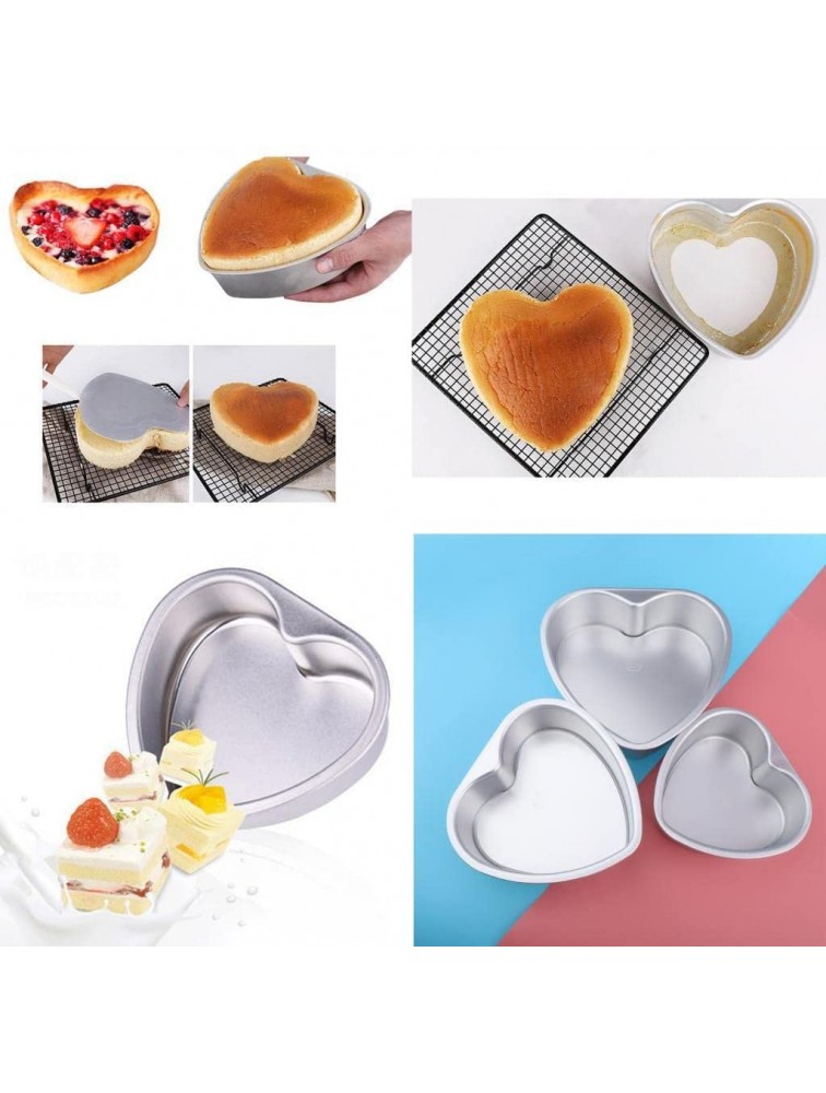 Baoblaze Non-Stick Springform Cake Tin w Removable Bottom Heart Shape Cake Mold Bakeware 6inch - BFQPAY1Y2