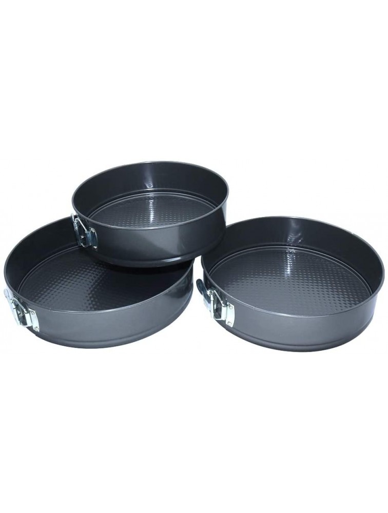 JagMor 3 Pcs Springform Cake Pan set 9 10 11 Non-stick Cheesecake Pan Leakproof Round Cake Pan with Removable Bottom and Quick Release Latch moulds for birthday cake - BOR6Y3WD7
