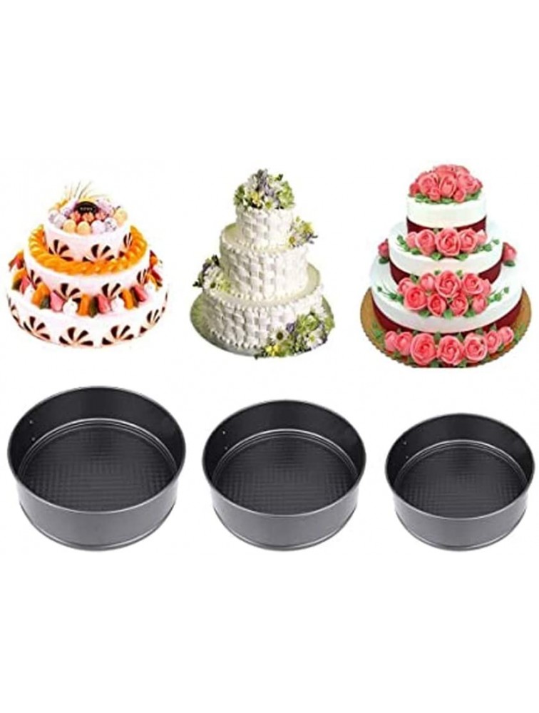 JagMor 3 Pcs Springform Cake Pan set 9 10 11 Non-stick Cheesecake Pan Leakproof Round Cake Pan with Removable Bottom and Quick Release Latch moulds for birthday cake - BOR6Y3WD7
