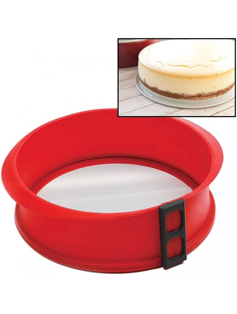 Norpro Silicone Springform Pan with Glass Base 9in 23cm As Shown - B8QZUS8NU