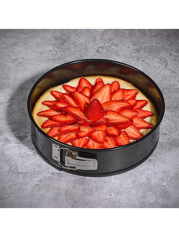 Performance 18cm Springform Round Cake Tin Professional Gauge Carbon Steel with Whitford Eclipse Non-Stick Coating Loose Base Easy Release Cake Pan Ideal for cakes pies and cheesecakes - BA3H1XOTX