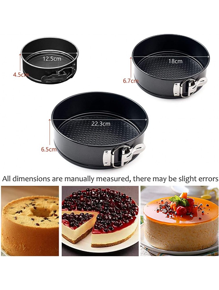Springform Cake Pan Set Of 3 4 7 9 Non-stick Round Springform Cake Pan Set,Detachable Bakeware Chseecake Pans,Leakproof Cheesecake Pan - BAQM1FA9W