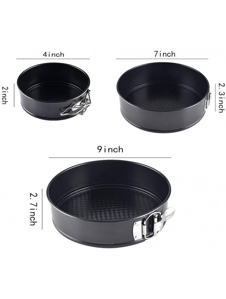 Springform Pan set of 3 Happybase Non-stick Round Cake Pans 4 inch 7 inch 9 inch Leakproof Cheesecake Pan with Removable Bottom - B621F5N5L