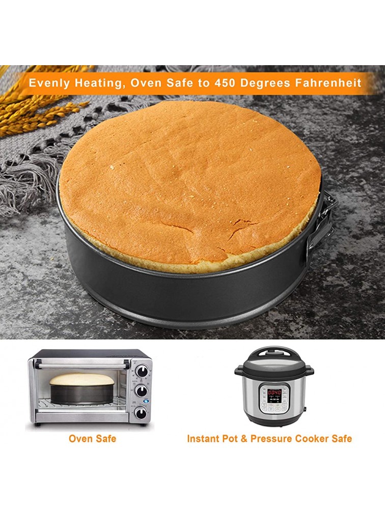 Springform Pan Set of 3 Nonstick Cheesecake Pan Leakproof Cake Pan Set Includes 3 Pieces 7 9 11 Springform Pan with Removable Bottom and 60pcs Parchment Paper Liners by Molgree - BEW4W5UN6