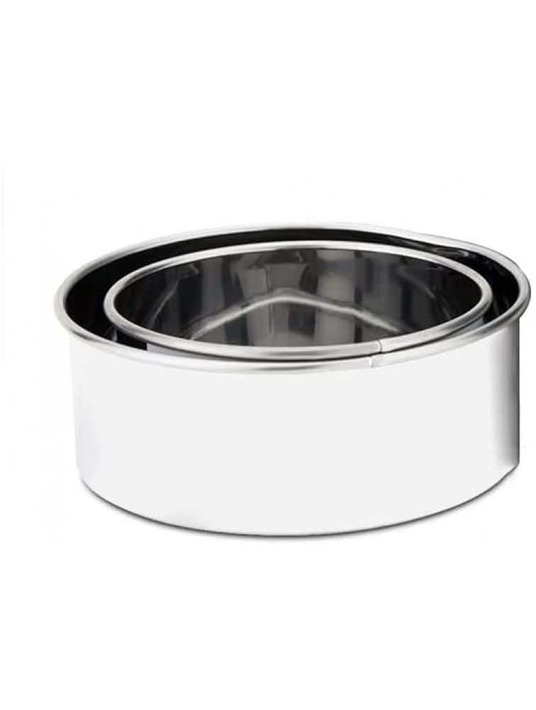 USA Made&Deliver 2pcs Stainless Steel Cake Pan ,Deep Round& Nonstick Leakproof Bakeware Cheesecake Pan with Removable Bottom,Springform Pans Set,6 x 2.4 and 5 x 2.4 - BU2MBG1OE