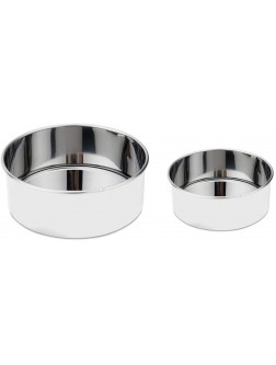 USA Made&Deliver 2pcs Stainless Steel Cake Pan ,Deep Round& Nonstick Leakproof Bakeware Cheesecake Pan with Removable Bottom,Springform Pans Set,6" x 2.4" and 5" x 2.4" - BU2MBG1OE