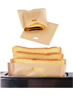 10 Pack Toaster Bags Reusable Non Stick and Heat Resistant Easy to Clean,Toaster Bags Perfect for Grilled Cheese Sandwich Toast Taco 6.3” x 6.5” - BG8X4V4FQ