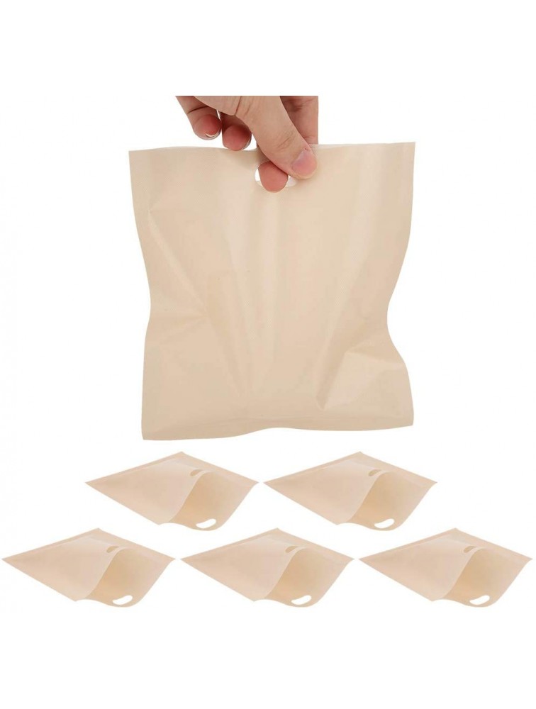5PCS Reusable Heat Resistant Coated PTFE Toaster Bags Keeps Bread Fresh Non Stick Bread Bags Healthy Sandwiches Pizza Heating Container - B5SODYG90