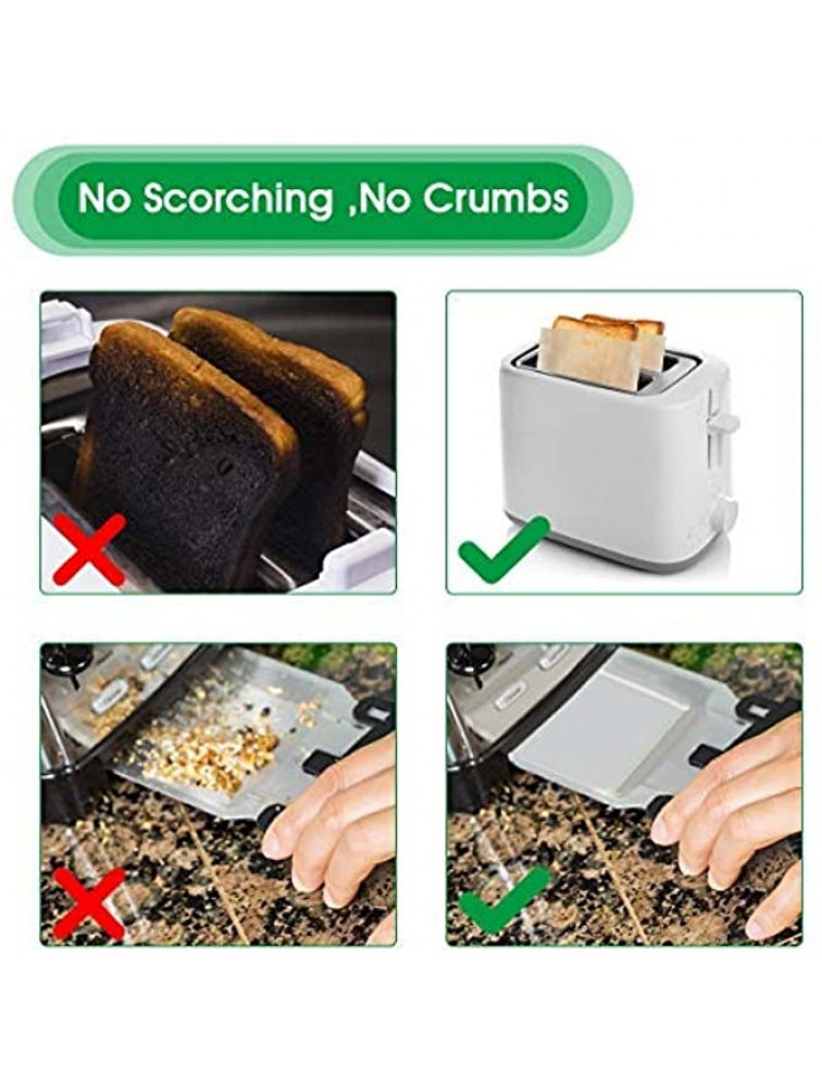 Ahier Toaster Bags 4PCS Reusable Nonstick Toaster Bags Toaster Oven Bags for Toast Cheese Sandwiches Chicken Panini Pizza - BP3ZH2KFL