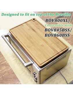 Ansoon Bamboo Wood Cutting Board for Toaster Smart Oven Air Compatible for Breville 860BSS 845BSS BOV800XL With Heat Resistant Silicone Feet Creates Storage Space Protect Cabinets Oven -17.8x10.8" - BPDR5CRNP