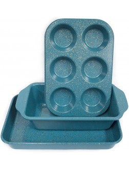 casaWare Toaster Oven 3-Piece Set Blue Granite - BLY4JR3VO