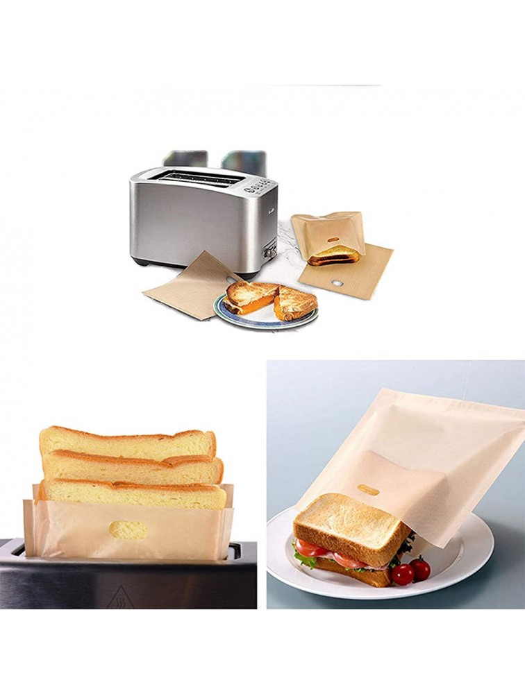 JRHUA 12pcs Toaster Bags 3 Sizes Non-Stick Easy-to-Clean Reusable Toaster Bags for Bread Chicken Sandwiches - BEQTTG4EH