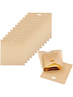 Non-Stick Toaster Bags Reusable 12 Packs Easy to Clean and Heat Resistant Toaster Oven Bags Perfect for Grilled Cheese Sandwiches（6.3 x 7 Inch） - BGF8260CS