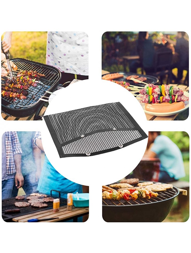 Omabeta Black Non-Stick High Temperature Resistant Grill Mesh Bag BBQ Baking Bag for Toaster Bread for Toaster Hot DogLarge - B9PIQ1DAX