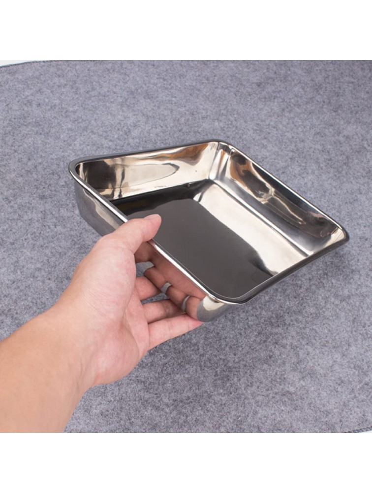 Stainless Steel Compact Toaster Oven Pan Tray Ovenware Professional Heavy Duty & Healthy Deep Edge Superior Mirror Finish Dishwasher Safe - BQVWBAQZG