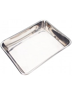 Stainless Steel Compact Toaster Oven Pan Tray Ovenware Professional Heavy Duty & Healthy Deep Edge Superior Mirror Finish Dishwasher Safe - BQVWBAQZG