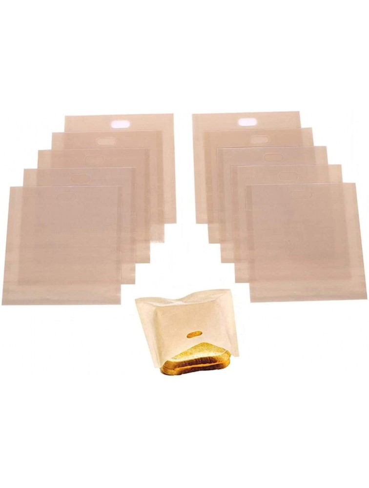 Stephanie Lane Non-Stick Reusable Toaster Bags Set of 10 Various Sizes Create Grilled Cheese Sandwiches in Toaster Microwave Oven or Grill Pizza Panini & Garlic Bread - BX9DGLLWR