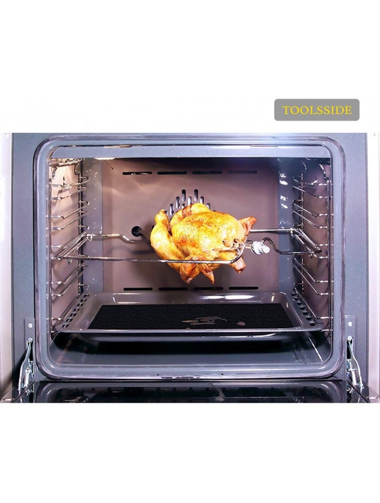 TOOLSSIDE 100% Non-Stick 11 Toaster Oven Liner 2 PACK. Finally Prevent Spillovers Gunk & Odors! Great Teflon Liner for Toaster Ovens Dishwasher Safe Best Toaster Oven Accessories - BOPUHUV95