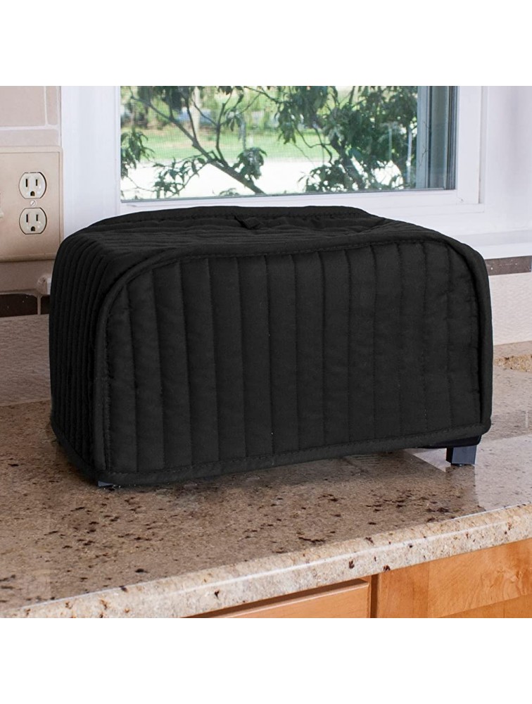 Unknown1 Solid Black Toaster Oven Broiler Cover Cotton - BXVSHHODX