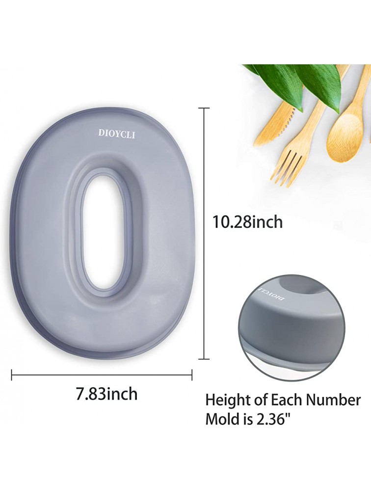 0-9 Large Number Cake Pan For Baking 3D Silicone Number Cake Mold DIY Baking Letter Ectangle Novel Cake Tins For Birthday and Wedding Anniversary in 10 Inch Number of 0 - BYMFU8ZHS
