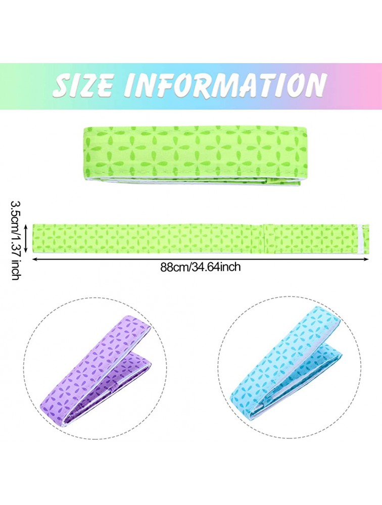 3 Pieces Baking Even Strip Cake Pan Strips Absorbent Thick Cake Strips for Home Kitchen Baking Baking Tray Protection Strap Green Blue and Purple - BAU6KK73W