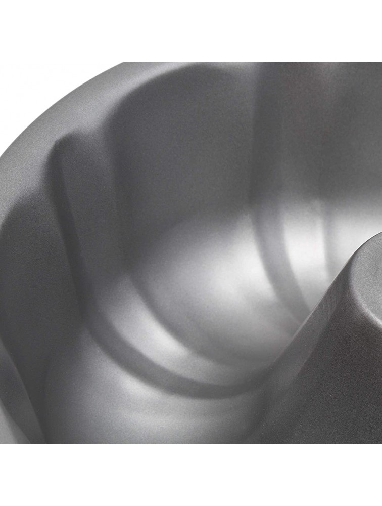 Cooking Light Fluted Tube Bundt Cake Pan Carbon Steel Quick Release Coating Non-Stick Bakeware Heavy Duty Performance 9 Gray - B3UPWB8X6