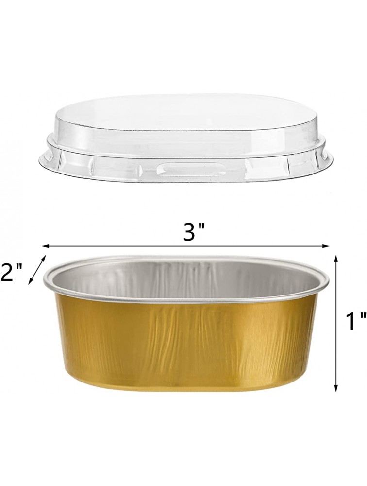 Dicunoy 100Pack Aluminum Cups with Lids Disposable 3OZ Muffin Liners Containers Individual Mini Ramekins Flan Pan for Dessert Creme Brulee Pudding at Wedding Birthday Party Easter Baking - BPBASQYMX