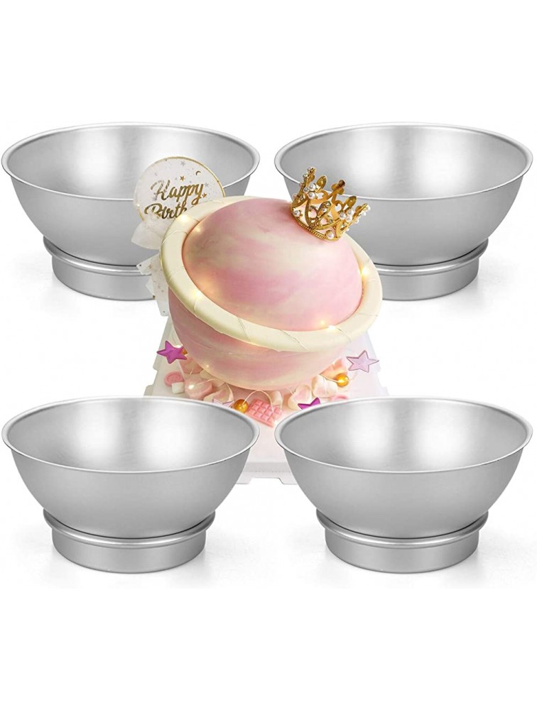 Hedume Set of 8 Cake Sphere Pan 6.5 Inches 3D Sports Ball Cake Pan to Create Any Ball Shaped Cake Includes 4 Semicircles and 4 Chassis - BGIAIH6VD