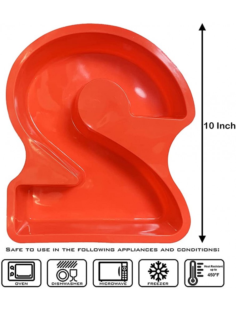 JETKONG 10-Inch Silicone Number Cake Mold DIY Baking Cake Pan with Decorating Pen Number 2 - BQOW5MPIO
