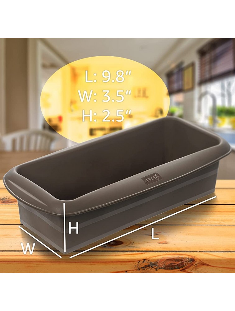 Lurch Germany Flexiform Silicone Bread and Loaf Pan | Non-Stick Silicone Baking Mold for Homemade Cakes Breads Meatloaf and Dessert 9.8 x 3.5 x 2.5 - BH4DBQG3E