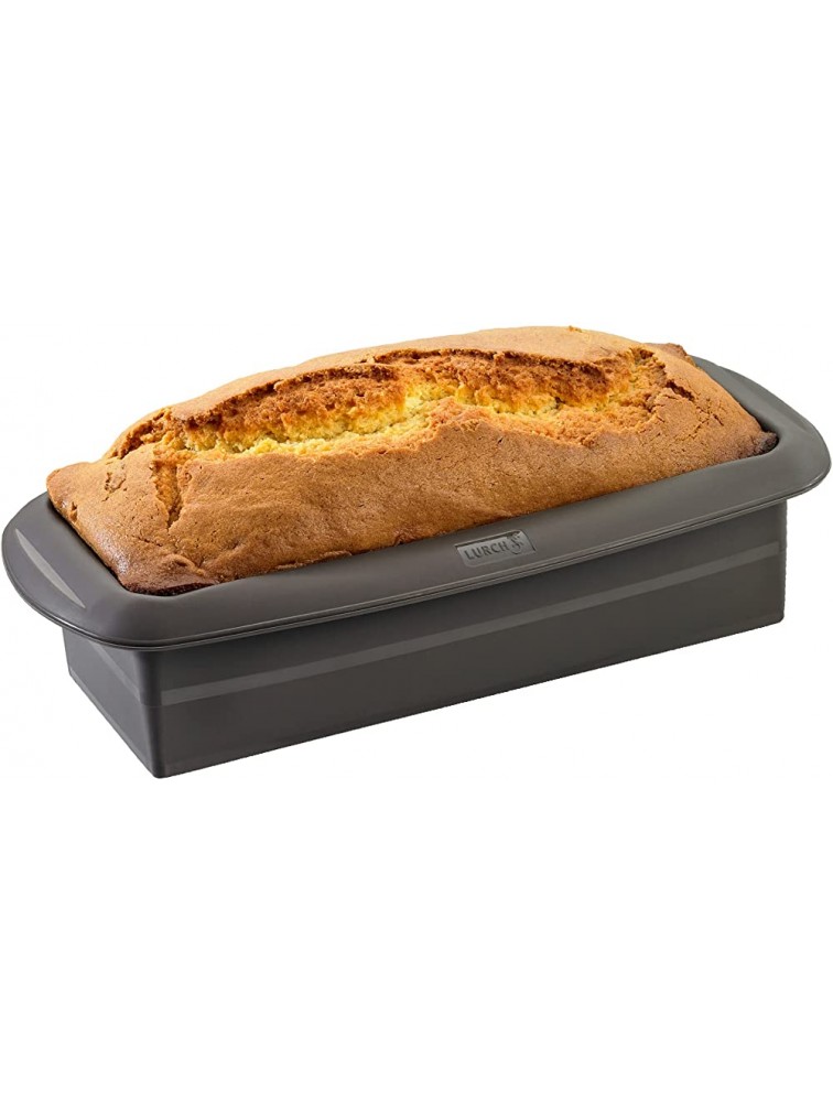 Lurch Germany Flexiform Silicone Bread and Loaf Pan | Non-Stick Silicone Baking Mold for Homemade Cakes Breads Meatloaf and Dessert 9.8" x 3.5" x 2.5" - BH4DBQG3E