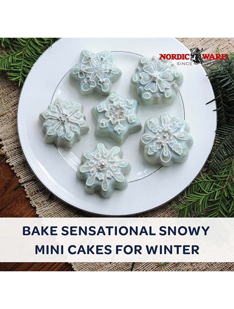 Nordic Ware Frozen Snowflake Cakelet Pan - BLUEO2DMG